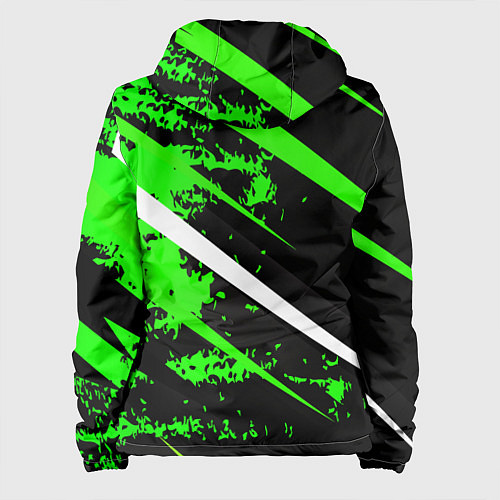 Женская куртка Color black and green / 3D-Белый – фото 2