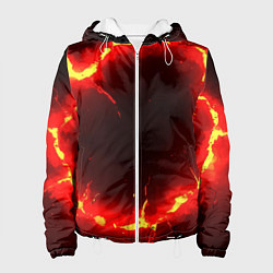 Женская куртка Красный круг из огня текстура