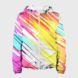 Женская куртка Брызги краски на белом фоне