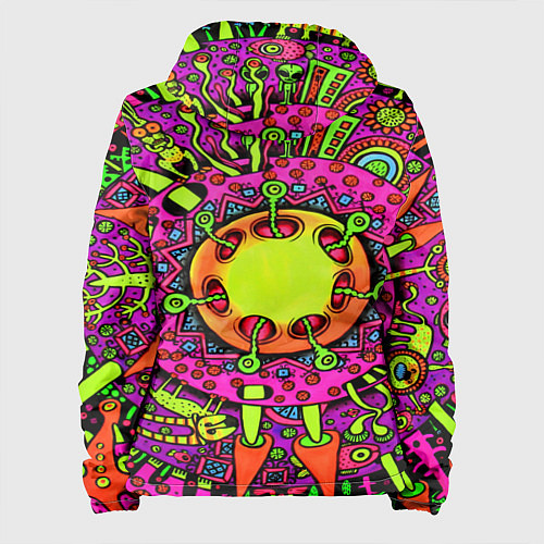 Женская куртка Кислотные грибы оптические / 3D-Белый – фото 2