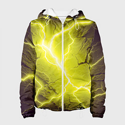 Куртка с капюшоном женская Color yellow black, цвет: 3D-белый