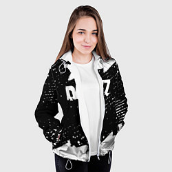 Куртка с капюшоном женская Dayz геометрия краски, цвет: 3D-белый — фото 2