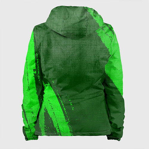 Женская куртка Need for Speed - green gradient вертикально / 3D-Черный – фото 2