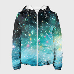 Женская куртка Бирюзовые блестки фон