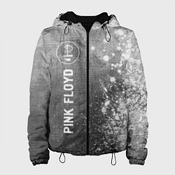 Куртка с капюшоном женская Pink Floyd - grey gradient по-вертикали, цвет: 3D-черный