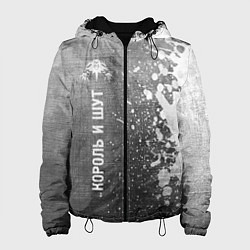 Куртка с капюшоном женская Король и Шут - grey gradient по-вертикали, цвет: 3D-черный