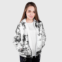 Куртка с капюшоном женская Color black and white, цвет: 3D-белый — фото 2