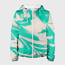 Женская куртка Color white turquoise