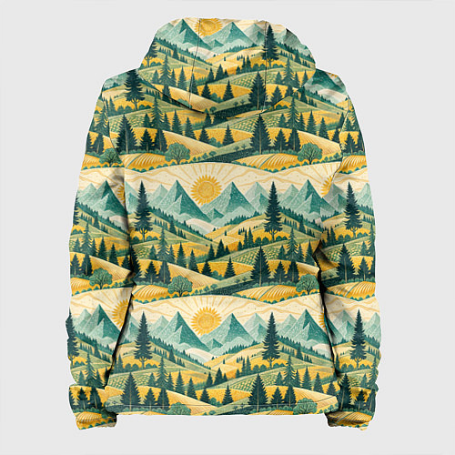 Женская куртка Горные пейзажи ретро стиль / 3D-Белый – фото 2