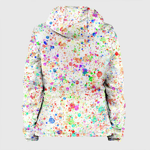 Женская куртка Белый с разноцветными брызгами / 3D-Белый – фото 2