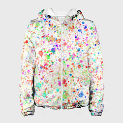 Женская куртка Белый с разноцветными брызгами