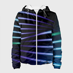 Куртка с капюшоном женская Color black blue, цвет: 3D-белый