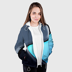 Куртка с капюшоном женская Разноцветный, цвет: 3D-белый — фото 2