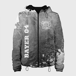 Куртка с капюшоном женская Bayer 04 - grey gradient вертикально, цвет: 3D-черный