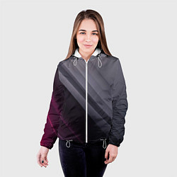 Куртка с капюшоном женская Color black grey, цвет: 3D-белый — фото 2