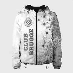Куртка с капюшоном женская Club Brugge - white gradient по-вертикали, цвет: 3D-черный