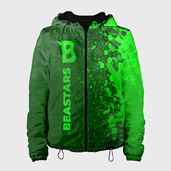 Куртка с капюшоном женская Beastars - green gradient по-вертикали, цвет: 3D-черный