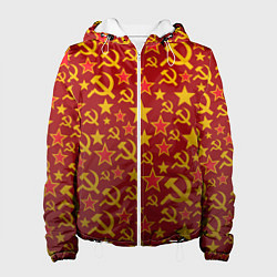 Женская куртка Серп и молот паттерн