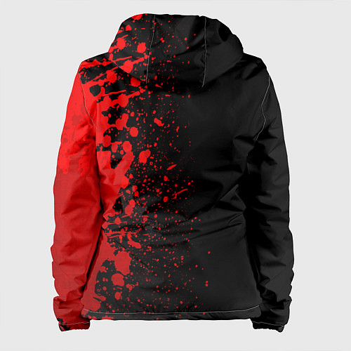 Женская куртка Liverpool - red gradient по-вертикали / 3D-Черный – фото 2