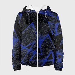 Куртка с капюшоном женская Triangles with dots, цвет: 3D-белый