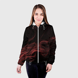 Куртка с капюшоном женская Color smoke red, цвет: 3D-белый — фото 2