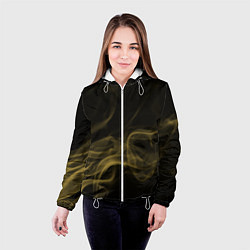 Куртка с капюшоном женская Color smoke yellow, цвет: 3D-белый — фото 2