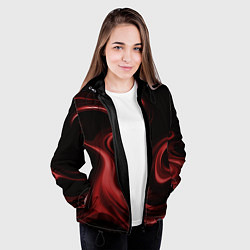Куртка с капюшоном женская Color red, цвет: 3D-черный — фото 2