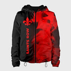 Куртка с капюшоном женская Saints Row - red gradient по-вертикали, цвет: 3D-черный