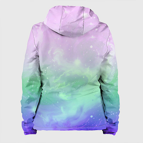 Женская куртка Космический бледный розово-синий / 3D-Белый – фото 2