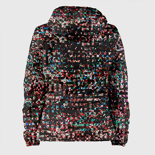 Женская куртка Тёмный чёрно-красный мелкий квадрат / 3D-Черный – фото 2