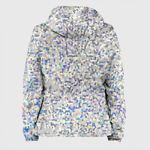 Женская куртка Мелкая мозаика перламутровый серо-голубой / 3D-Белый – фото 2