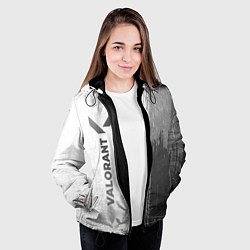 Куртка с капюшоном женская Valorant - white gradient по-вертикали, цвет: 3D-черный — фото 2