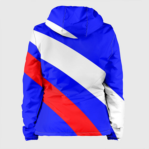 Женская куртка Россия с гербом и цветами флага / 3D-Белый – фото 2