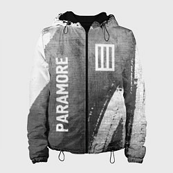 Куртка с капюшоном женская Paramore - grey gradient вертикально, цвет: 3D-черный