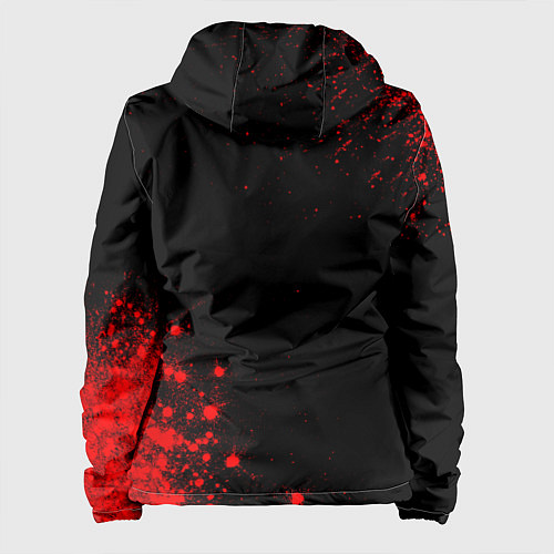 Женская куртка Counter Strike - red gradient вертикально / 3D-Черный – фото 2