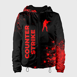 Куртка с капюшоном женская Counter Strike - red gradient вертикально, цвет: 3D-черный