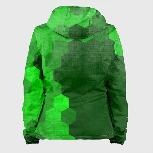 Женская куртка Opel - green gradient по-вертикали / 3D-Черный – фото 2