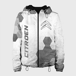 Куртка с капюшоном женская Citroen - white gradient вертикально, цвет: 3D-черный