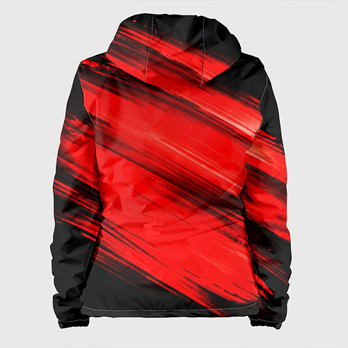 Женская куртка Красные мазги краски на черном / 3D-Белый – фото 2