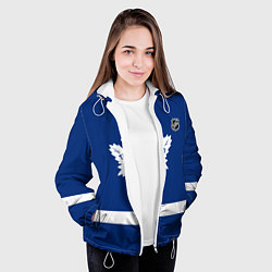 Куртка с капюшоном женская Торонто Мейпл Лифс хоккей, цвет: 3D-белый — фото 2