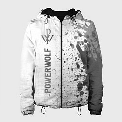 Куртка с капюшоном женская Powerwolf - white gradient по-вертикали, цвет: 3D-черный