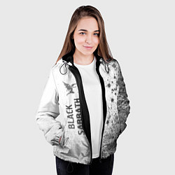Куртка с капюшоном женская Black Sabbath - white gradient по-вертикали, цвет: 3D-черный — фото 2