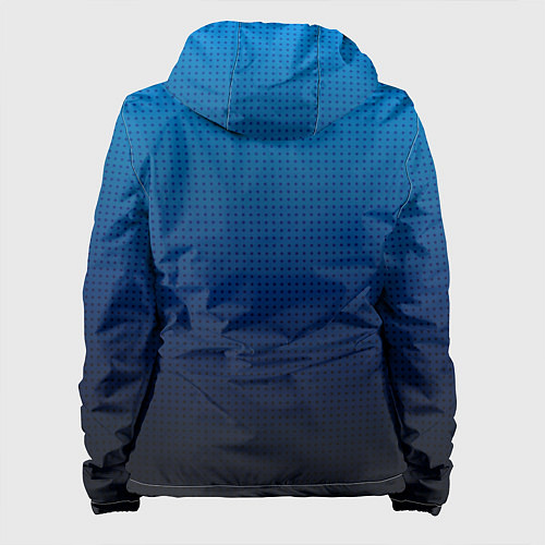 Женская куртка Из голубого в чёрный градиент с точками / 3D-Черный – фото 2
