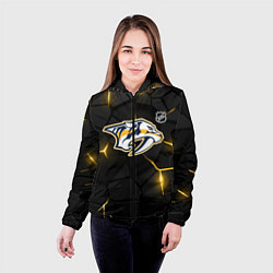 Куртка с капюшоном женская Нэшвилл Предаторз - НХЛ хоккей, цвет: 3D-черный — фото 2