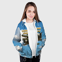 Куртка с капюшоном женская Bombardino Crocodillo мем, цвет: 3D-белый — фото 2