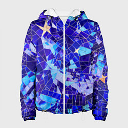 Куртка с капюшоном женская Небо-Звезды, цвет: 3D-белый