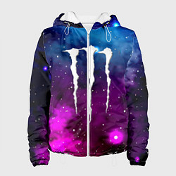 Куртка с капюшоном женская Monster energy neon space, цвет: 3D-белый