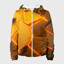 Женская куртка Желтые неоновые соты - текстура