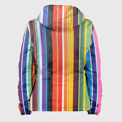 Женская куртка Разноцветная полоска / 3D-Белый – фото 2