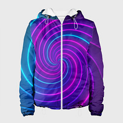 Женская куртка Сине-фиолетовая спираль